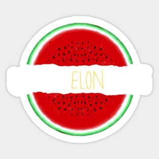 watermelon elon musk tshirt Sticker